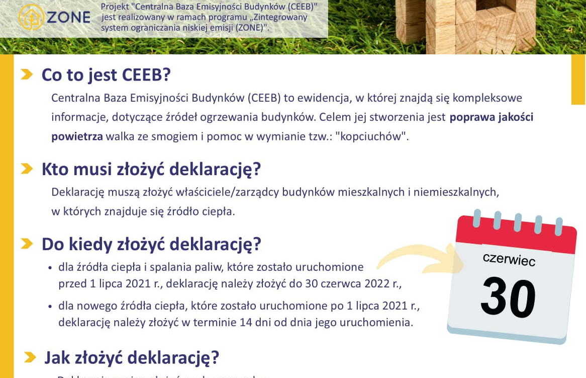 Zdjęcie do Pamiętaj zł&oacute;ż deklarację o źr&oacute;dłach ogrzewania budynk&oacute;w