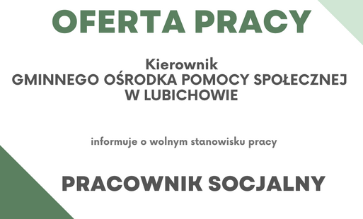 Zdjęcie do Oferta Pracy - Gminny Ośrodek Pomocy Społecznej